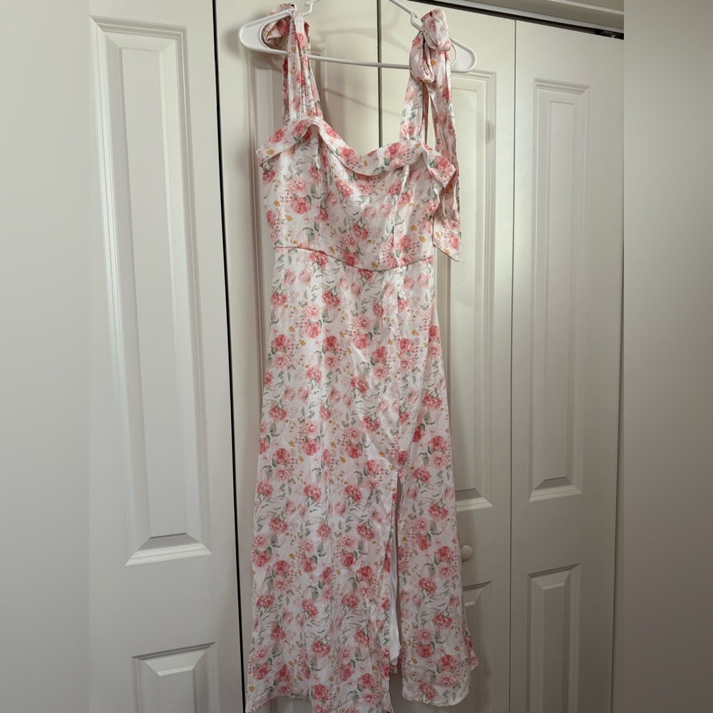 Franchescas “Trixxi” Midi Floral Tie-Strap Dress